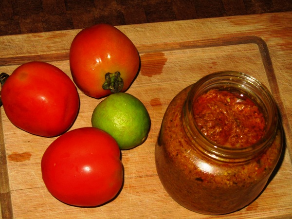 Tomato Pickle with Sesame and Radish Seed