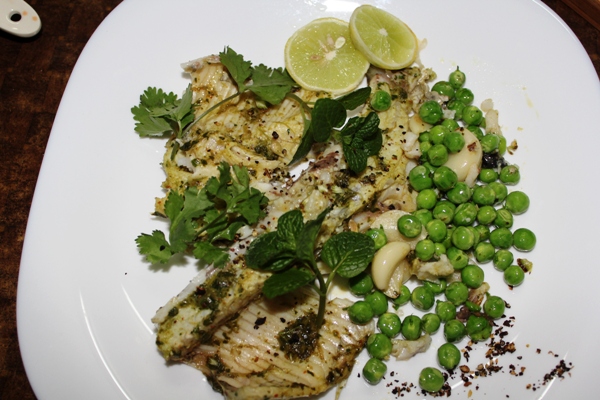 pan fried herb marinated fish
