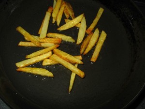 crispy golden brown potato strips