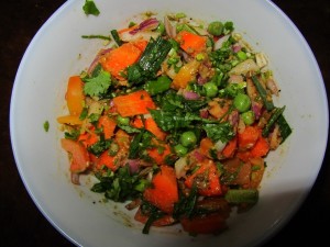 Carrot green peas salad