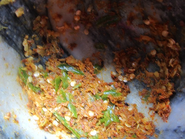 Mixed spice paste (Coriander and cumin seed, timur, chilly, garlic, ginger)