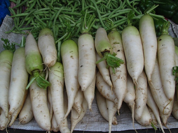 Fresh radish in market