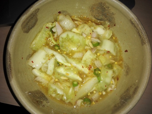Salad made from unwanted soft pulp for pickle