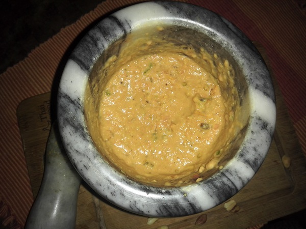 Badam ra Golbheda ko Achaar (Peanut and Tomato Chutney)