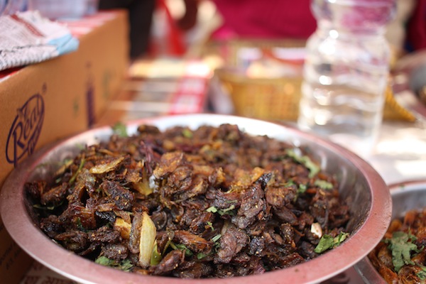 Sipi: curry made from locally found freshwater mussels, which is first boiled, shell removed and cooked