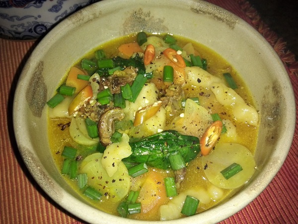 Thenthuk- Typical Himalayan Tibetan Noodle Soup