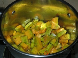 pumpkin curry in making