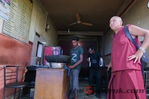 monk visits for muslim food