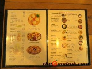 menu Lupis Himalayan Bistro