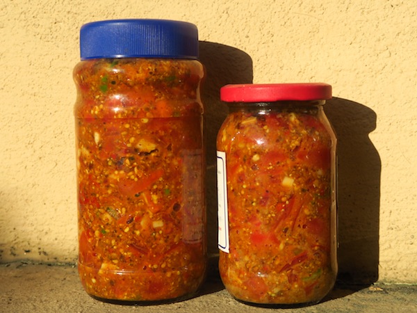 Tomato Pickle with Radish Seeds and Spices