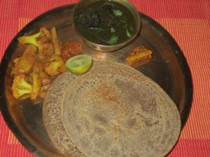 buckwheat pancake and dhopra daal