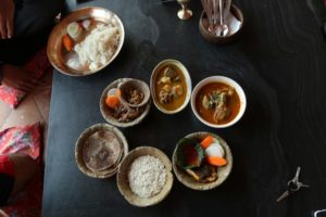 Nepali fish dishes at DunaTapari, Pokhara