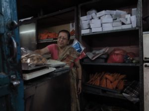 selling Newari sweets