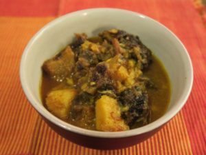 taro smoke-dried meat curry