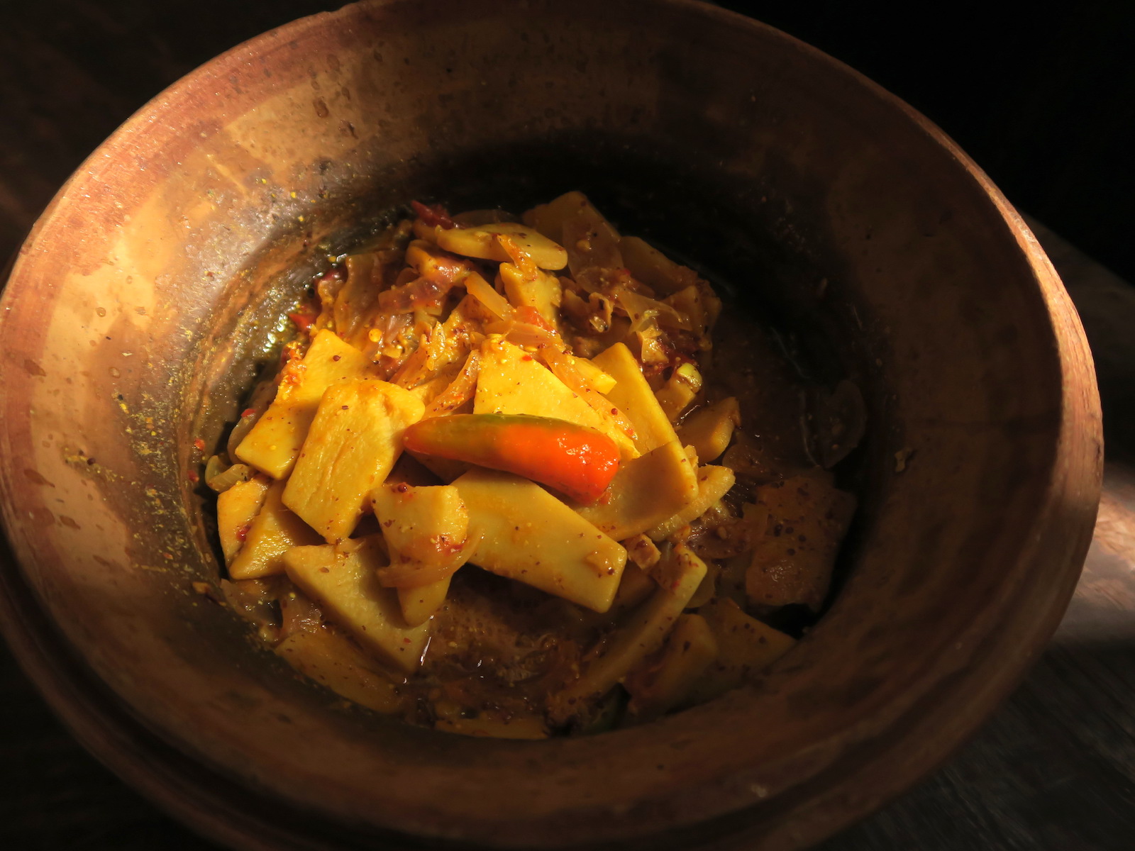 Oal or elephant foot yam curry